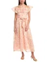 Mikael Aghal Midi Dress In Orange