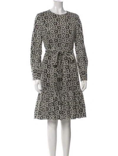 Pre-owned Mikael Aghal Printed Knee-length Dress In Multi
