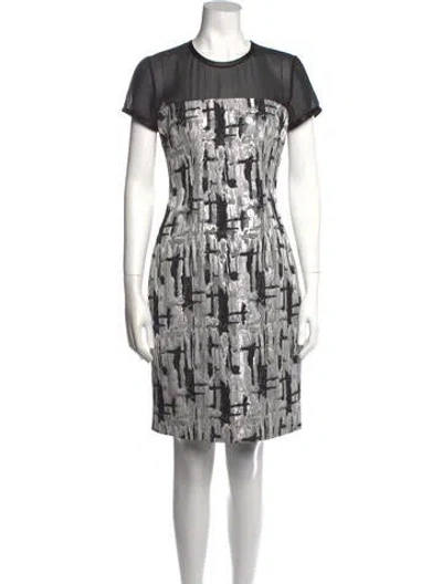 Pre-owned Mikael Aghal Printed Mini Dress In Multi
