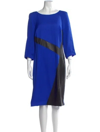 Pre-owned Mikael Aghal Silk Knee-length Dress In Multi