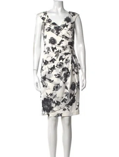 Pre-owned Mikael Aghal Silk Knee-length Dress W/ Tags In Black