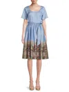 MIKAEL AGHAL WOMEN'S FLORAL MIDI DRESS