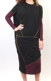 Mikah Etsu Skirt In Black/wine In Black