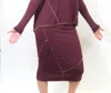 MIKAH ETSU SKIRT IN WINE/GOLD