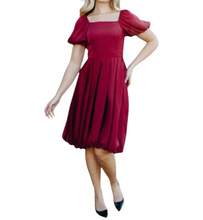 Mikarose Chanel Dress In Berry Red