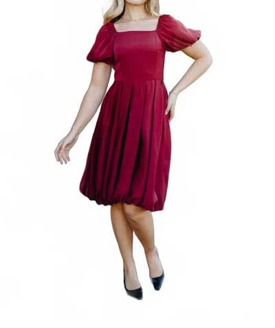 Mikarose Chanel Dress In Berry Red In Burgundy