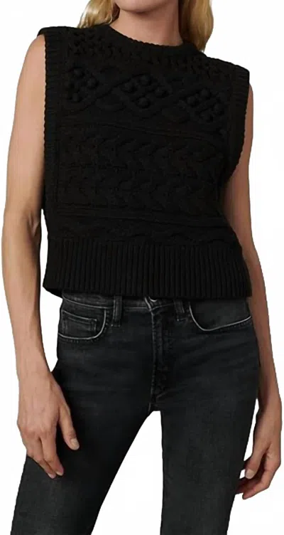 Mikarose Clara Sweater Vest In Black