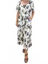 Mikarose Darci Midi Dress In Ashen Taupe In Multi