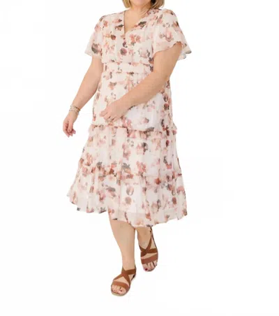 Mikarose Fleur Midi Dress In Blush In Multi