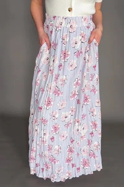 Mikarose Floral Maxi Skirt In Orchid In Multi