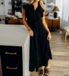 Mikarose Goldie Dress In Black In Black
