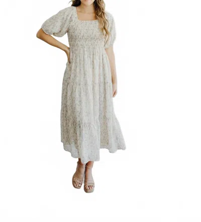 Mikarose Indy Seaglass Midi Dress In Beige In Neutral