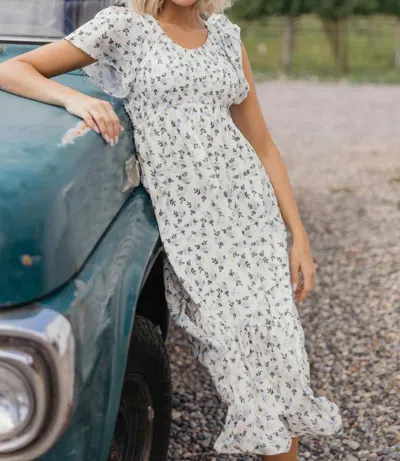 Mikarose Kendall Dress In Bluedyed Petal In Multi