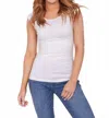 Mikarose Layering Cap Sleeve Top In Cream In White