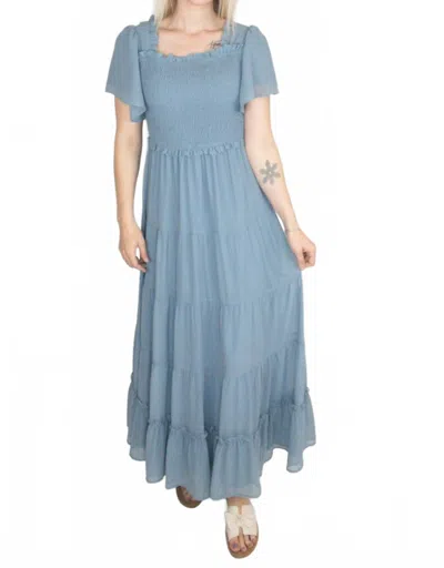 Mikarose Leigh Robin Maxi Dress In Blue