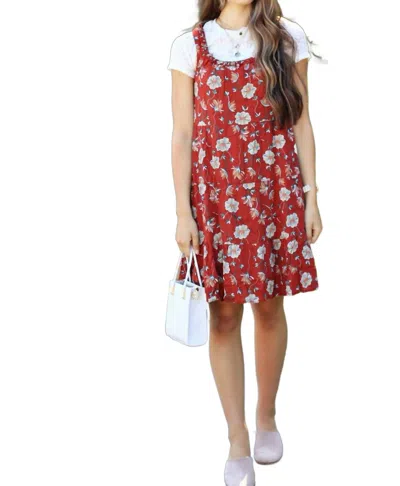 Mikarose Maddie Petal Dress In Red