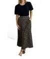 Mikarose Maxi Slip Skirt In Leopard In Animal Print