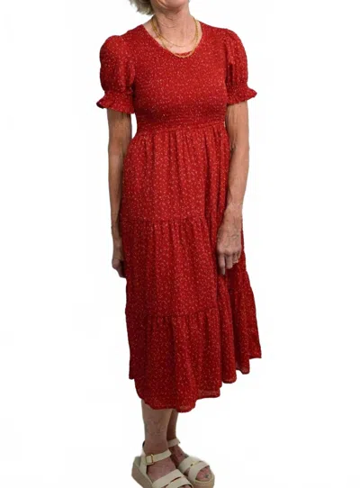 Mikarose Mccall Midi Dress In Firecracker In Red