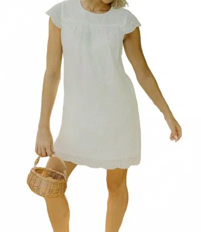 Mikarose Miller Eyelet Dress In White