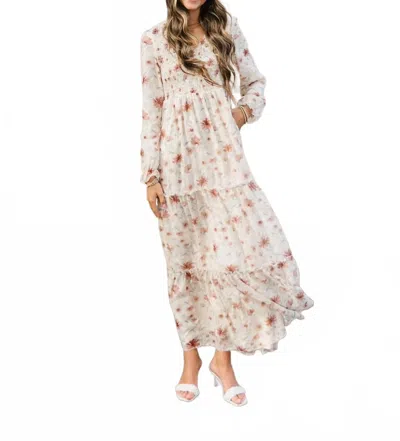 Mikarose Olive Maxi Dress In Cream In Multi