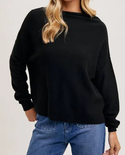 Mikarose Oversized Slouchy Sweater In Black