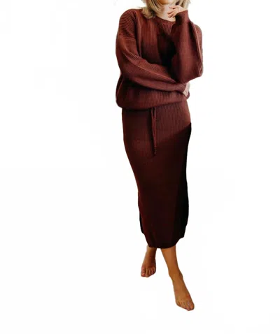 Mikarose Oversized Sweater In Maple In Brown