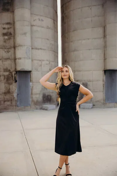 Mikarose Royce Midi Dress In Black