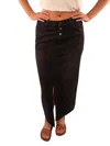 Mikarose Ruby Maxi Denim Skirt In Black In Black