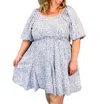 Mikarose Scarlett Floral Mini Dress In Blue Floral In Blue