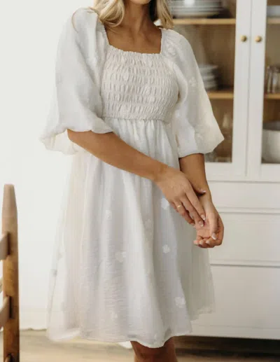 Mikarose Scotlynn Dress In Macadamia In White