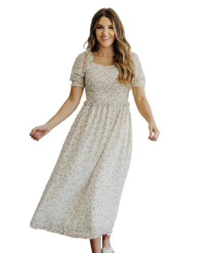 Mikarose Summer Midi Dress In Marigold Melody In Multi