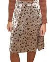 Mikarose Talia A-line Skirt In Velour Floral In Multi