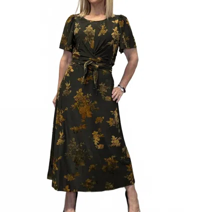 Mikarose Thayer Maxi Dress In Pine Green In Multi