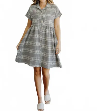 Mikarose The Blanche Midi Dress In Gingham Check In Gray