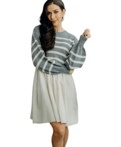 Mikarose The Cameron Sweater Dress In Gray