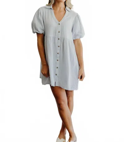 Mikarose The Cheyenne Dress In Powder Blue In Gray