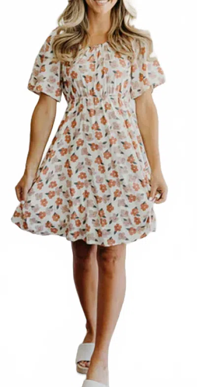 Mikarose Tori Dress In Spring Blossom In Neutral