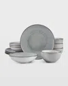 Mikasa 12-piece Arlie Dinnerware Set In Gray