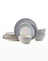 Mikasa 12-piece Hensley Blue Dinnerware Set