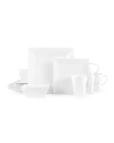 Mikasa Trellis Square 16-piece Dinnerware Set In White ModeSens