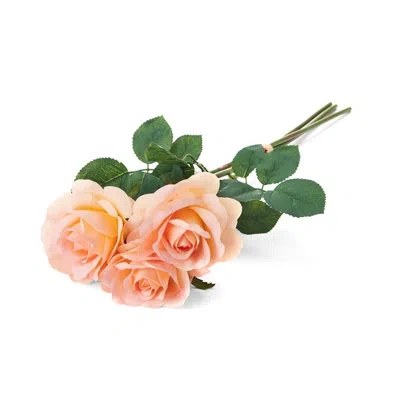 Mikasa 24 In. Faux Rose Bouquet, Set Of 3 In Pink