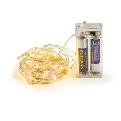 Mikasa 50-light Led Microlight Strand, Soft White In Gold