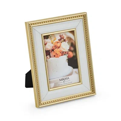 Mikasa 7x9 Beaded Frame With 4x6 Picture Opening In Gold