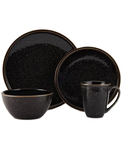 Mikasa Barrett 16-piece Dinnerware Set, Service For 4 In Black