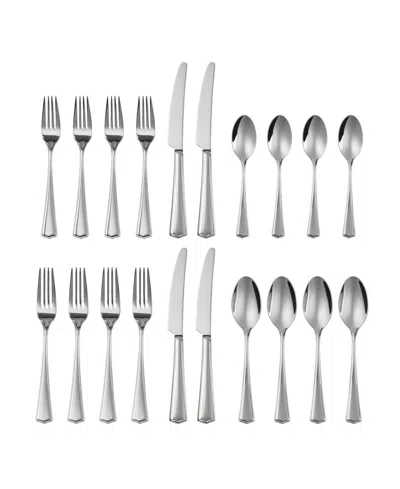 Mikasa Benton Stainless Steel 20-piece Flatware Set, Service For 4 In Silver