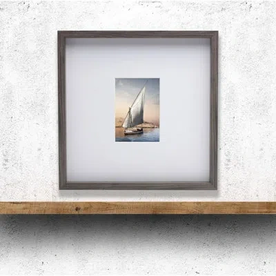 Mikasa Bold Gallery 5x7-inch Matted Picture Frame, 16x16-matted 5x7 In Gray