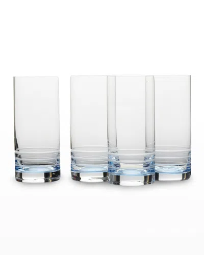 Mikasa Cal Blue Ombre Highball Glasses, Set Of 4 In White