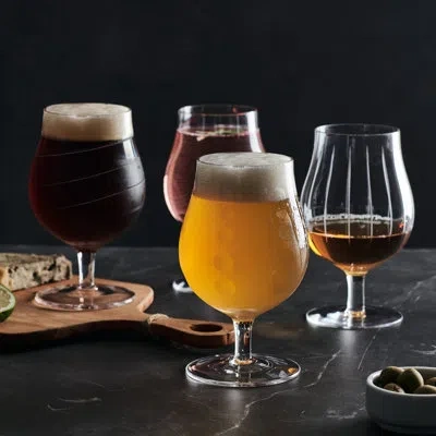Mikasa Cheers 18 Oz. Belgian Beer Glasses In Clear