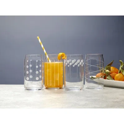 Mikasa Cheers 18.5 Oz. Soda Can Seltzer Glasses In Clear