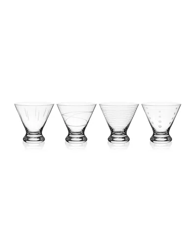 Mikasa Cheers Stemless Martini Glasses, Set Of 4 In Transparent